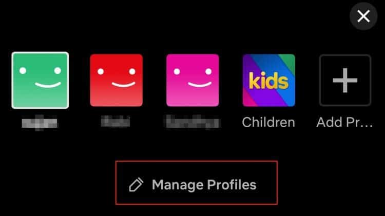 Manage Netflix Profiles on Mobile