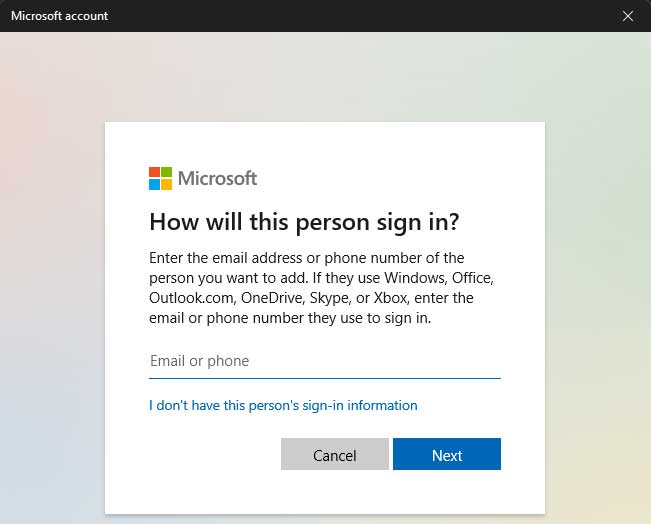Microsoft-acc-sign-in-details