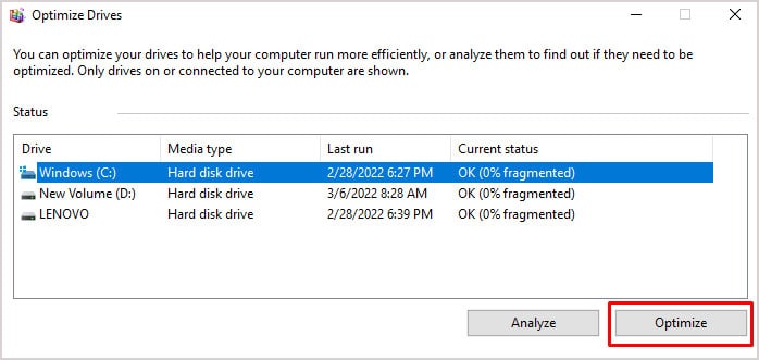 Optimize