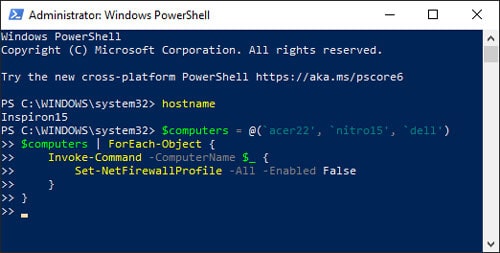 Remote-disable-firewall-multple-computers