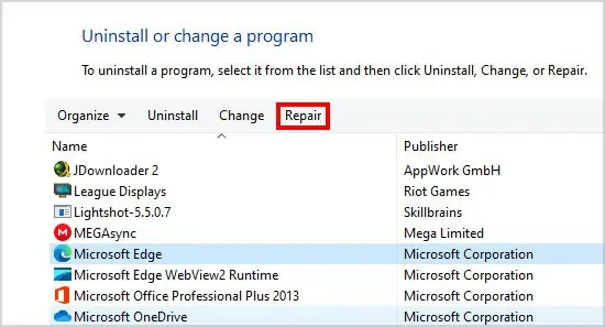 Repair-browser-control-panel