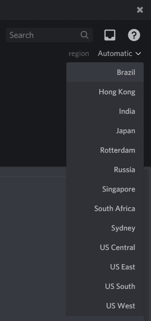 Server Region