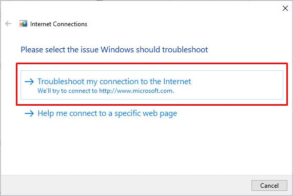 Troubleshoot-my-connection-to-the-internet