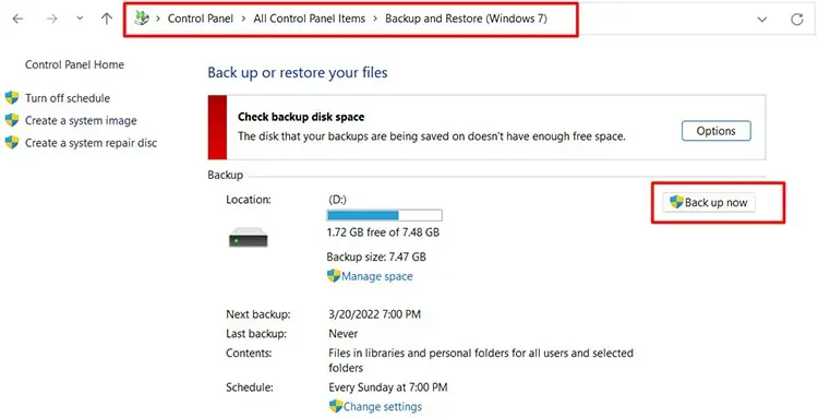 Windows-Back-up-Process