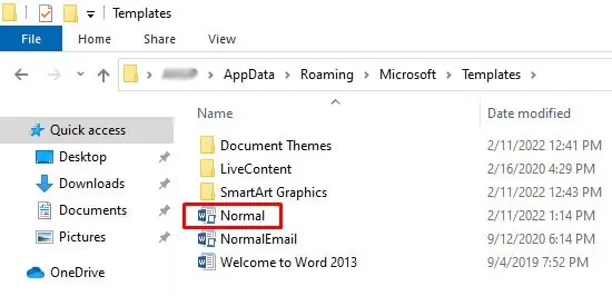 Word-Normal.dotm-Template-File