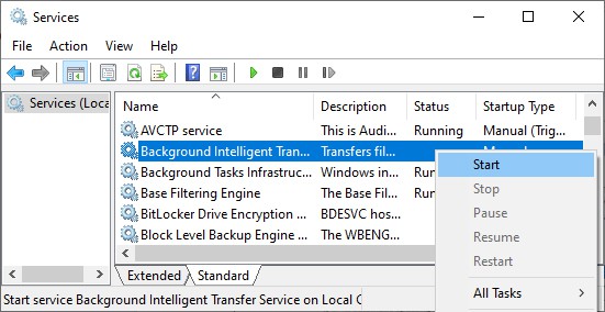 background intelligent transfer service