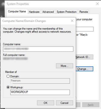 change-domain-to-workgroup-system-properties