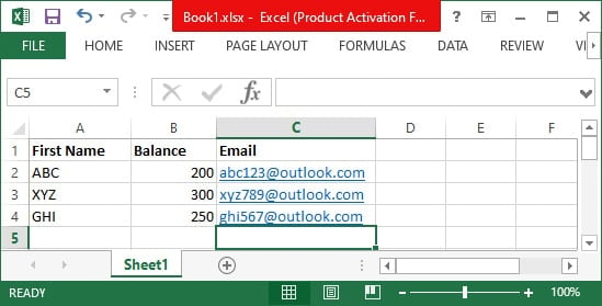 create list in ms excel