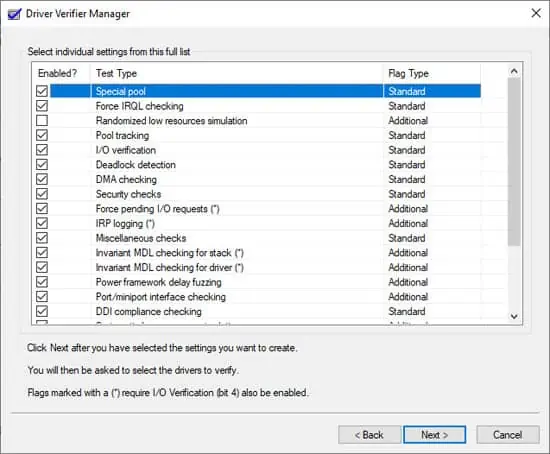 driver-verifier-check-options