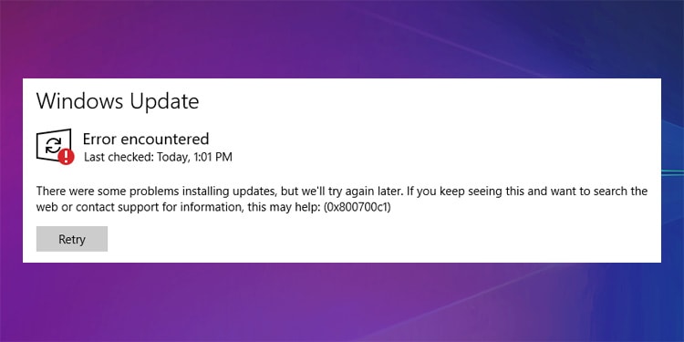 error-0x800700c1