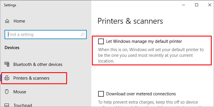 let-windows-manage-my-defaut-printer