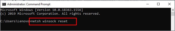 netsh-winsock-reset