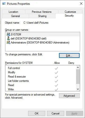 picture-properties-security