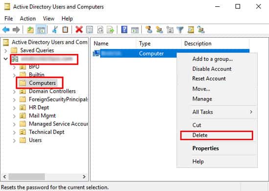 how to remove computer from domain cmd