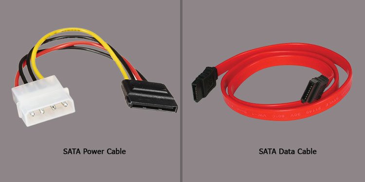 SATA DATA AND POWER CABLES