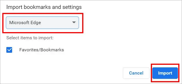 select-browser-and-click-import