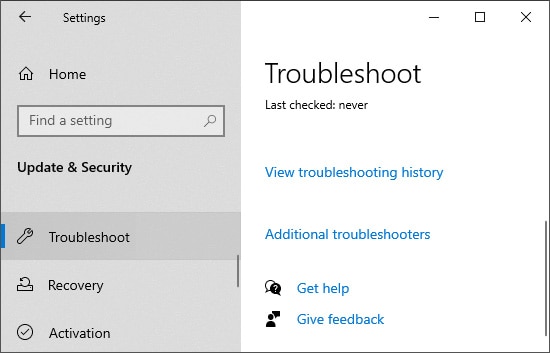 settings troubleshoot 1