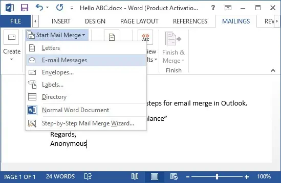 start-mail-merge-email-messages