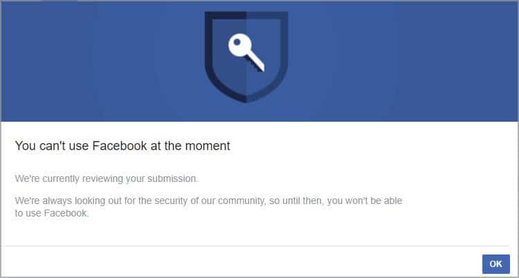 What is “This person is unavailable on Messenger” - 9 Quick Ways to Fix it 4 suspended-account-message