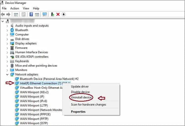 uninstall-ethernet-networ-driver