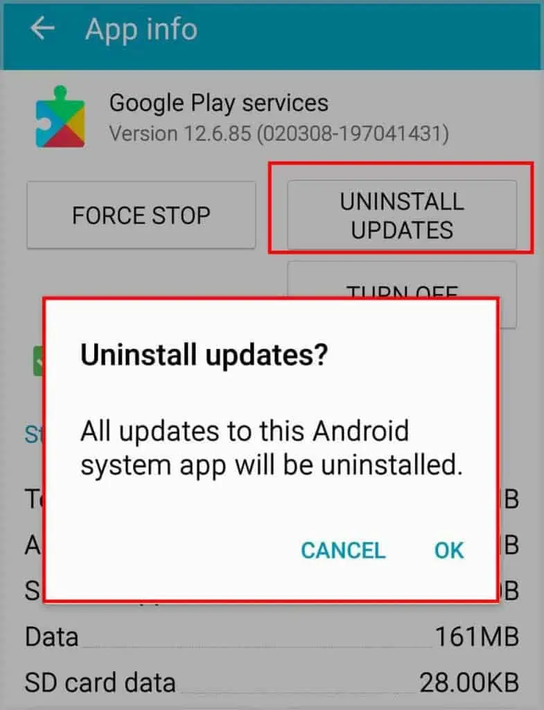 Why I Can't Update Google Chrome? How to Fix It 39 uninstall-google-play-updates-785x1024