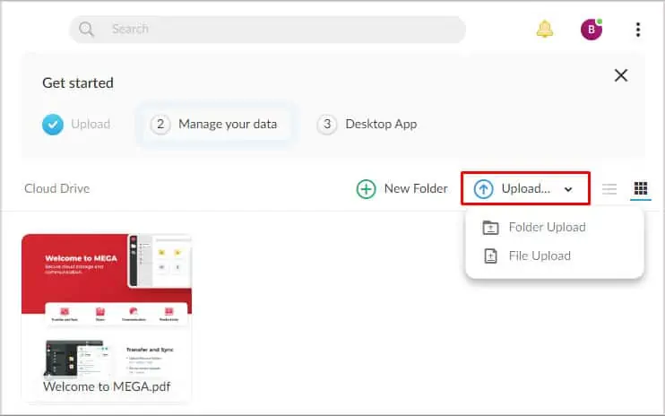 upload-file-on-mega