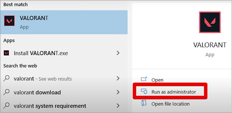 Valorant Won't Update? Here's How to Fix it 5 valorant-run-as-an-admin