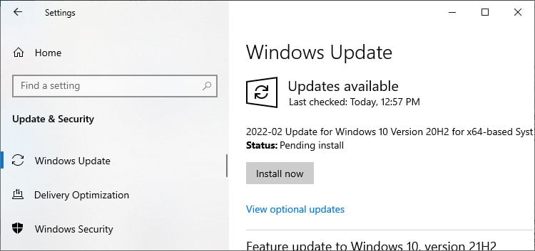 windows system updates install now