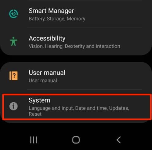 Android System Settings