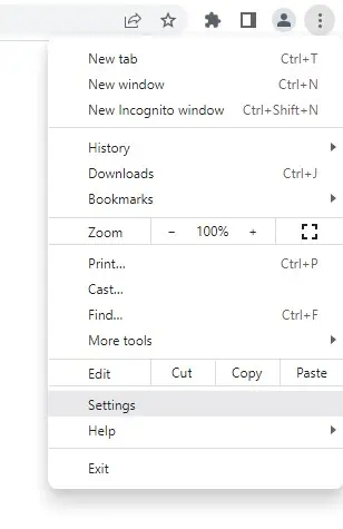 Chrome-Settings