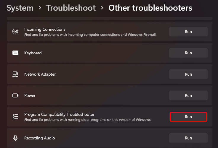 Compatibility Troubleshooter