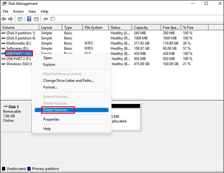 Hensigt Flyve drage Få kontrol How To Delete/Combine Partition On USB Drive In Windows