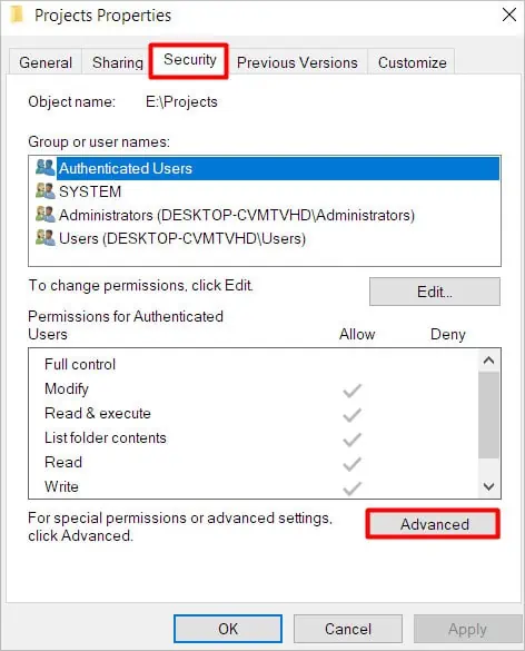 Elevated-reset-folder-