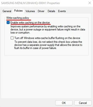 Enable-write-caching