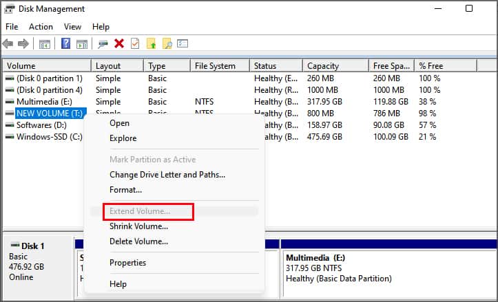 Extend-volume