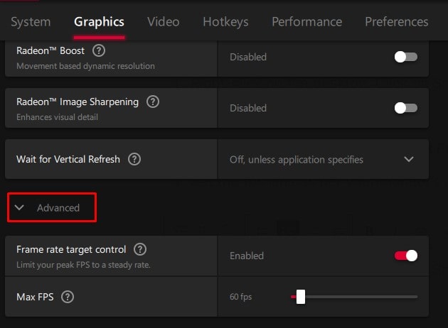 MAX FPS on AMD