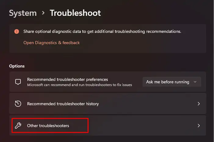 Other-Troubleshooters