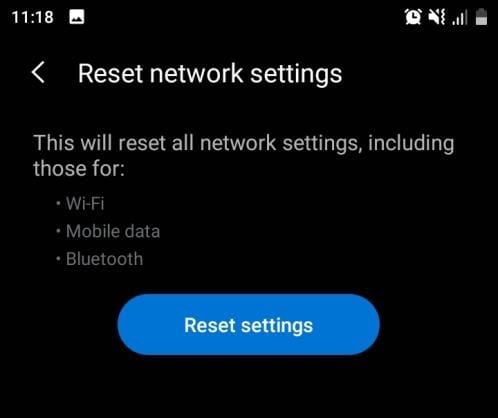 Reset Network Settings