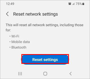 Reset Android Settings