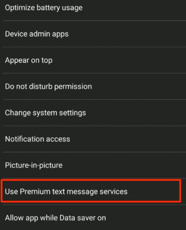 Use Premium Text message services