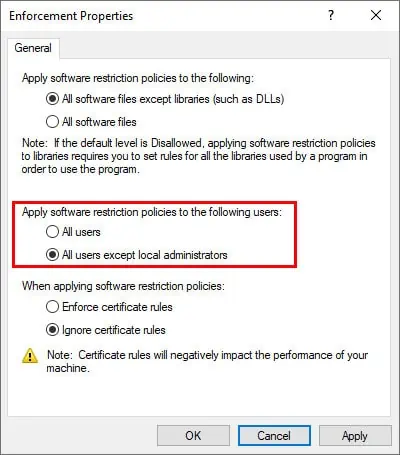 apply-software-restriction-policies-to-all-users-except-local-admin-1
