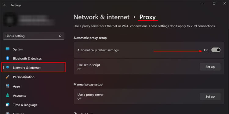detect proxy automatically