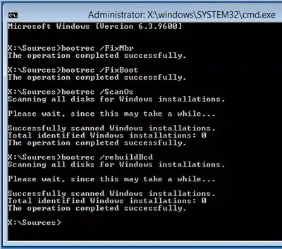 bootrec-fixmbr-fixboot-scanos-rebuildbcd