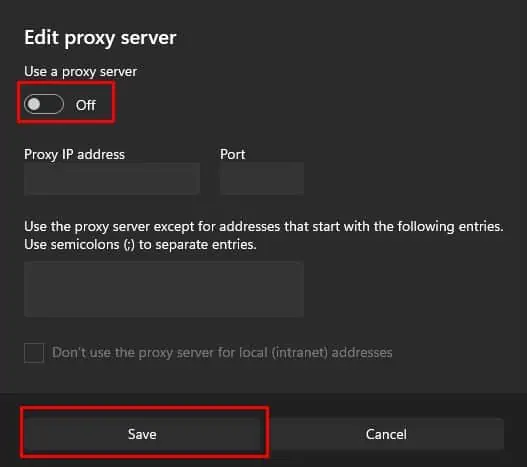 disable-proxy-server