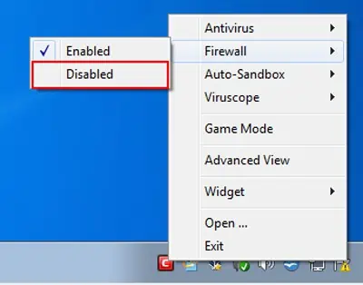 How To Fix Windows Update Error 0x80070002 14 disable-third-party-firewall