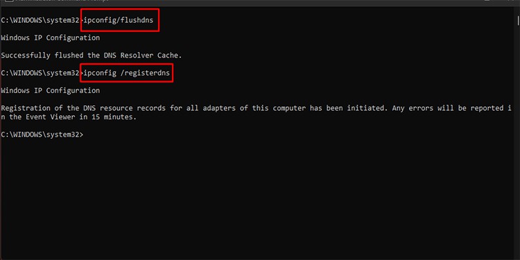 Flush DNS