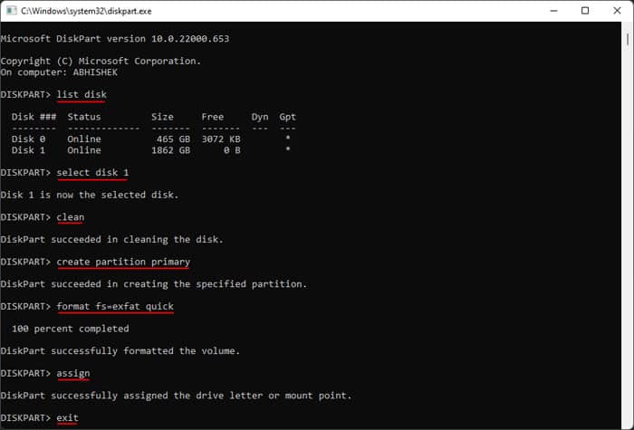 format-hard-drive-diskpart-exfat-assign
