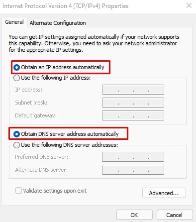 get ip address automatically