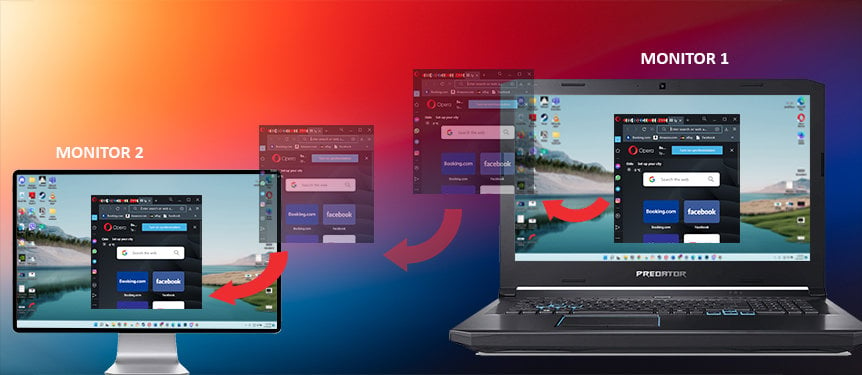how to switch screens on windows