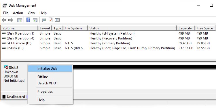 External Hard Drive Not Showing Up? Here’s How To Fix It 2 initialize-disk